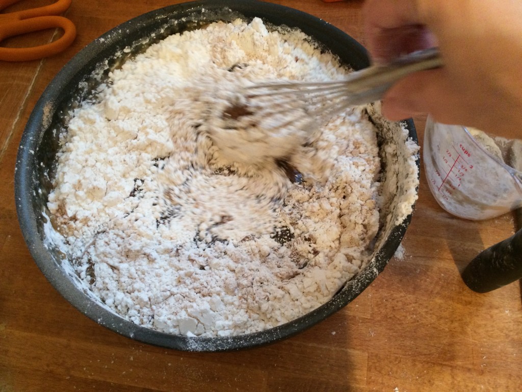 Sift in all the dry ingredients