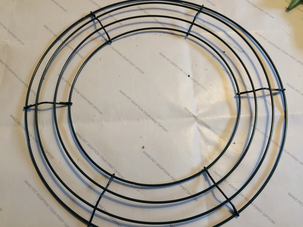 wire wreath frame from Michael's