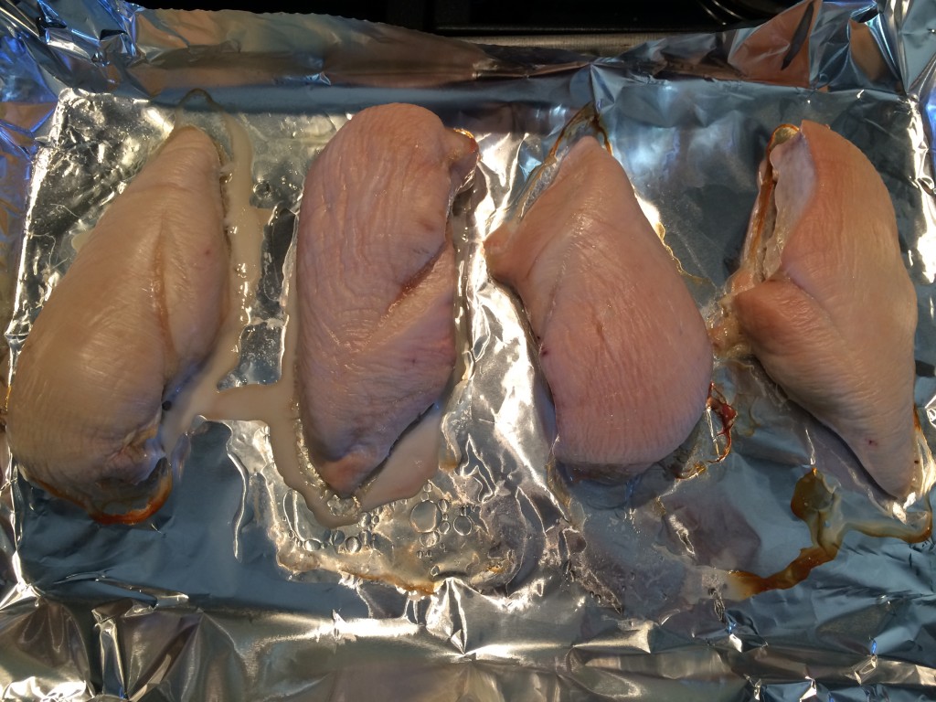 I made extra chicken to use for something else, for this recipe you only need 2 chicken breasts